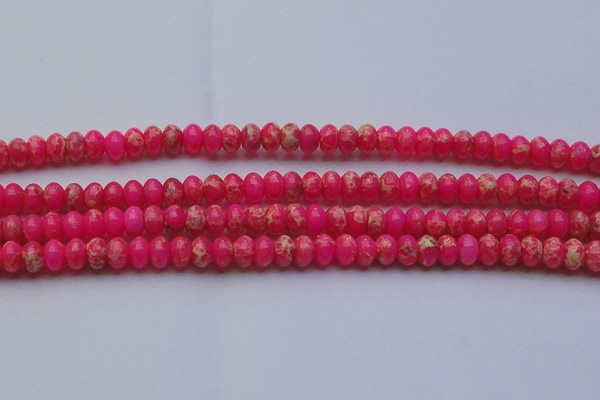 CDE2611 15.5 inches 10*14mm rondelle dyed sea sediment jasper beads