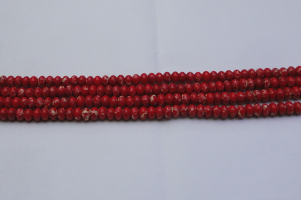 CDE2616 15.5 inches 5*8mm rondelle dyed sea sediment jasper beads