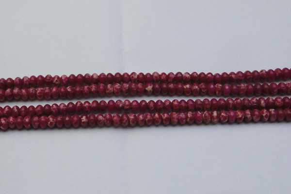 CDE2624 15.5 inches 5*8mm rondelle dyed sea sediment jasper beads