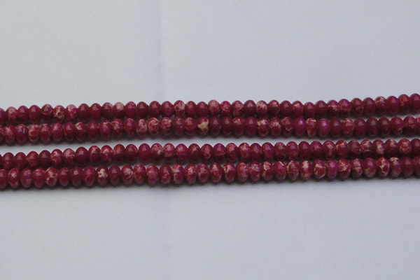 CDE2625 15.5 inches 7*10mm rondelle dyed sea sediment jasper beads