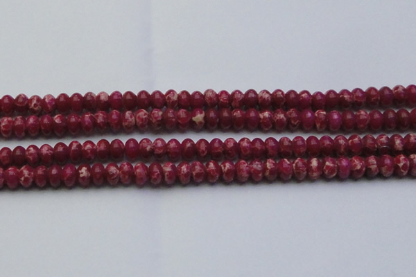 CDE2627 15.5 inches 10*14mm rondelle dyed sea sediment jasper beads
