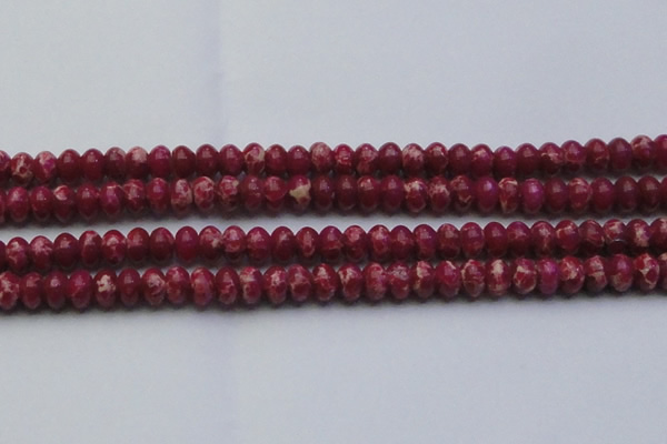 CDE2628 15.5 inches 12*16mm rondelle dyed sea sediment jasper beads