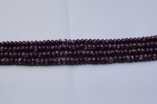 CDE2632 15.5 inches 5*8mm rondelle dyed sea sediment jasper beads