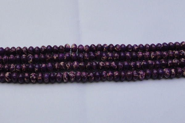 CDE2635 15.5 inches 10*14mm rondelle dyed sea sediment jasper beads