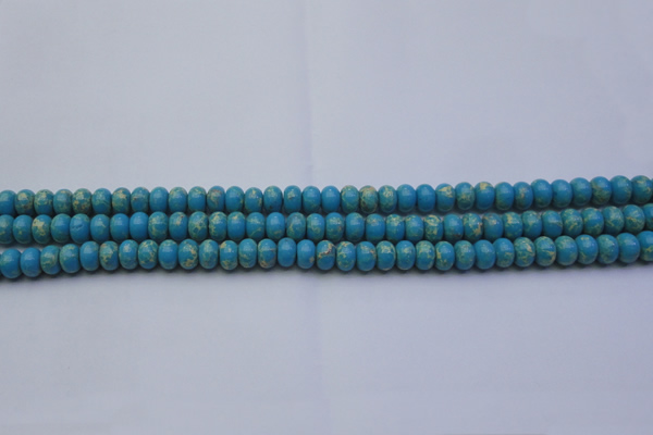 CDE2648 15.5 inches 5*8mm rondelle dyed sea sediment jasper beads