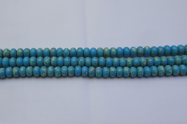 CDE2650 15.5 inches 8*12mm rondelle dyed sea sediment jasper beads