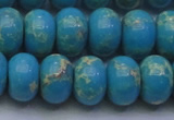 CDE2655 15.5 inches 15*20mm rondelle dyed sea sediment jasper beads