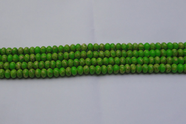 CDE2657 15.5 inches 7*10mm rondelle dyed sea sediment jasper beads