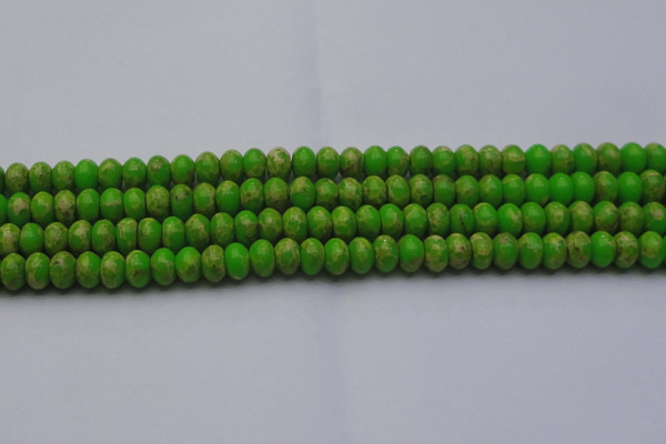 CDE2659 15.5 inches 10*14mm rondelle dyed sea sediment jasper beads