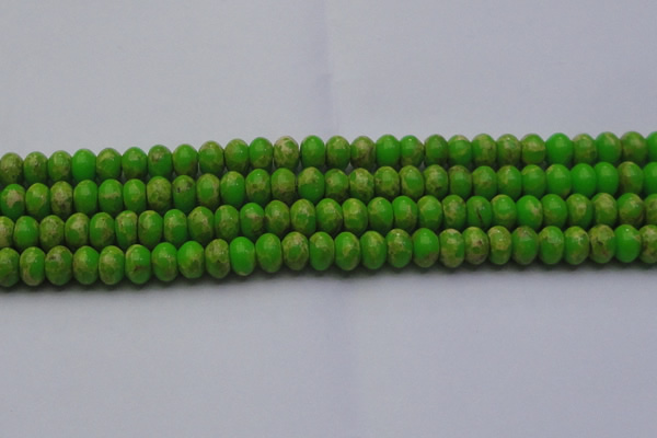 CDE2660 15.5 inches 12*16mm rondelle dyed sea sediment jasper beads