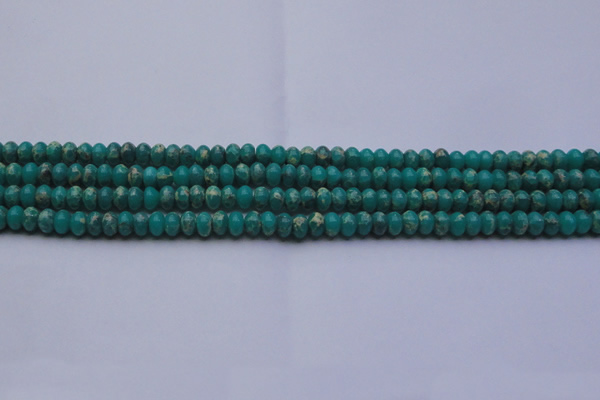CDE2664 15.5 inches 5*8mm rondelle dyed sea sediment jasper beads