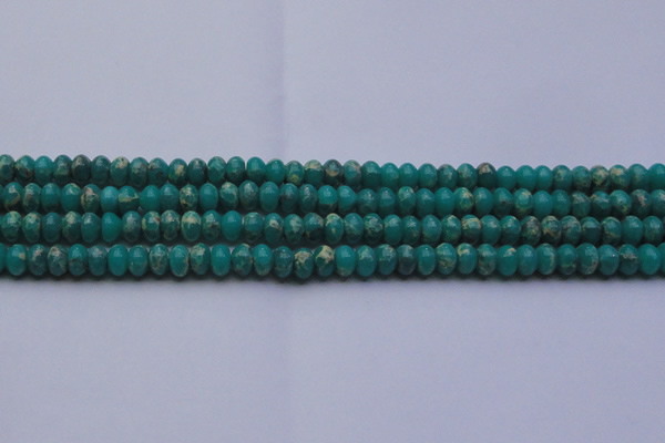 CDE2666 15.5 inches 8*12mm rondelle dyed sea sediment jasper beads