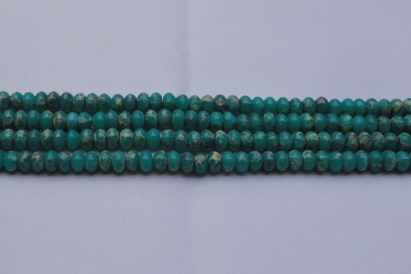 CDE2667 15.5 inches 10*14mm rondelle dyed sea sediment jasper beads