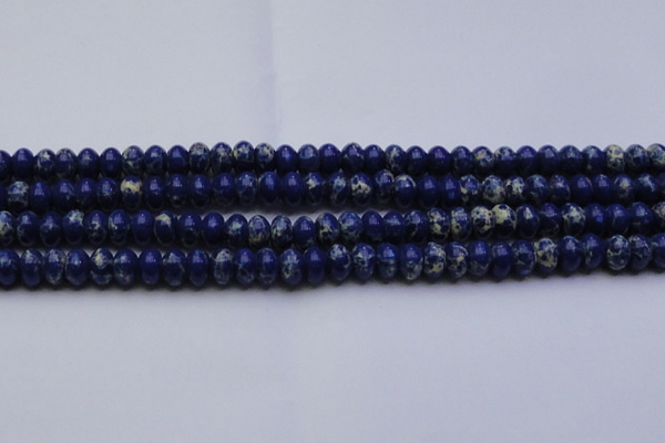 CDE2683 15.5 inches 10*14mm rondelle dyed sea sediment jasper beads