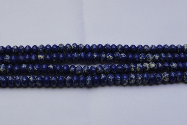 CDE2684 15.5 inches 12*16mm rondelle dyed sea sediment jasper beads