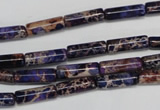 CDE377 15.5 inches 4*12mm tube dyed sea sediment jasper beads