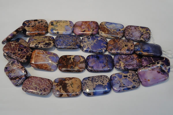 CDE442 15.5 inches 25*35mm rectangle dyed sea sediment jasper beads