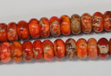 CDE501 15.5 inches 6*10mm rondelle dyed sea sediment jasper beads