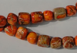 CDE732 15.5 inches 6*7mm – 8*9mm nuggets dyed sea sediment jasper beads