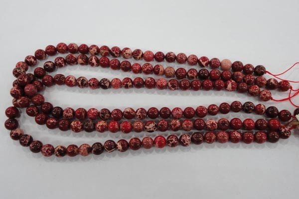 CDE822 15.5 inches 8mm round dyed sea sediment jasper beads wholesale