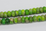 CDE87 15.5 inches 5*8mm rondelle dyed sea sediment jasper beads