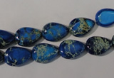 CDE915 15.5 inches 9*13mm oval dyed sea sediment jasper beads