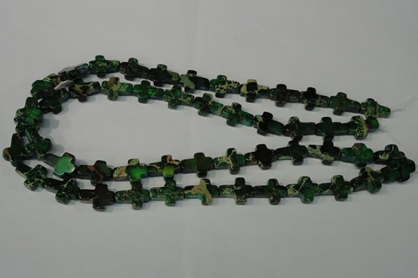 CDE978 15.5 inches 12*16mm cross dyed sea sediment jasper beads