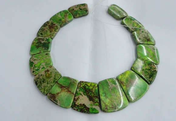 CDE995 Top drilled 18*25mm - 27*35mm trapezoid sea sediment jasper beads