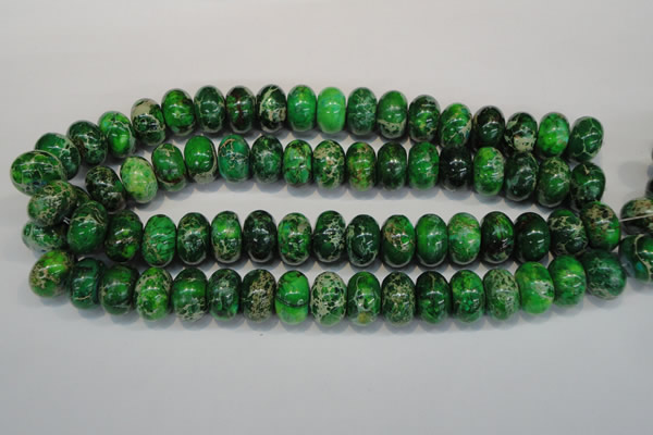 CDI165 15.5 inches 11*18mm rondelle dyed imperial jasper beads