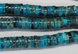 CDI276 15.5 inches 2*8mm heishi dyed imperial jasper beads