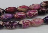 CDI30 16 inches 8*12mm rice dyed imperial jasper beads wholesale