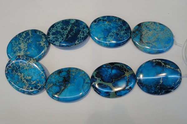 CDI321 15.5 inches 40*50mm oval dyed imperial jasper beads