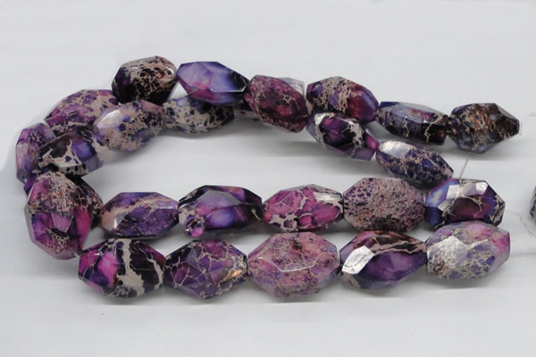 CDI41 16 inches 25*35mm faceted nuggets dyed imperial jasper beads