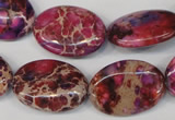 CDI475 15.5 inches 18*25mm oval dyed imperial jasper beads