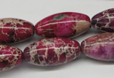 CDI484 15.5 inches 15*30mm rice dyed imperial jasper beads