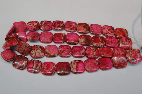 CDI625 15.5 inches 20*20mm square dyed imperial jasper beads