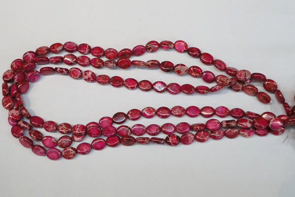 CDI642 15.5 inches 8*10mm oval dyed imperial jasper beads