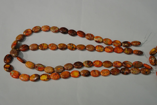 CDI750 15.5 inches 12*14mm oval dyed imperial jasper beads