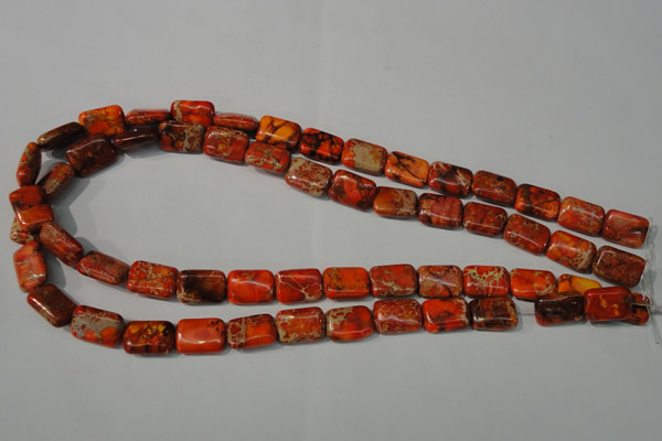 CDI756 15.5 inches 10*14mm rectangle dyed imperial jasper beads