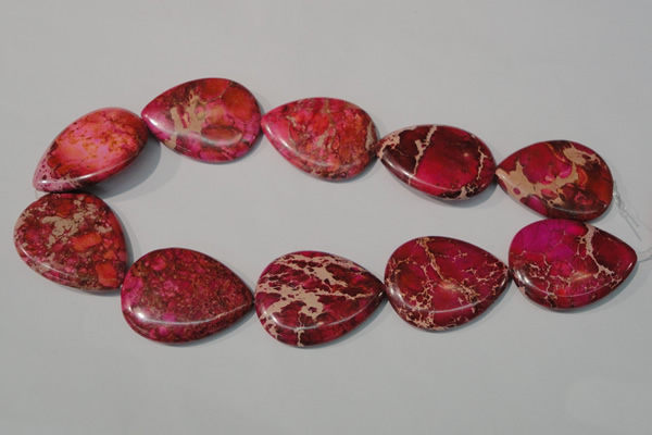 CDI790 15.5 inches 30*40mm flat teardrop dyed imperial jasper beads