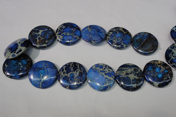 CDI909 15.5 inches 35mm flat round dyed imperial jasper beads