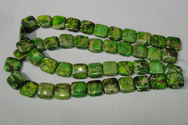 CDI946 15.5 inches 18*18mm square dyed imperial jasper beads