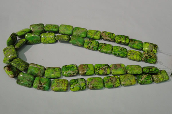 CDI949 15.5 inches 15*20mm rectangle dyed imperial jasper beads