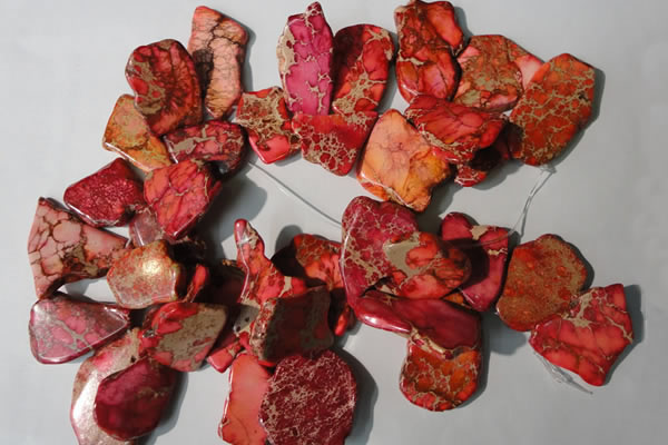 CDI982 15 inches 20*30mm – 25*40mm freeform dyed imperial jasper beads