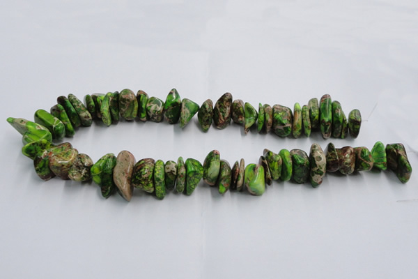 CDI989 15.5 inches 6*18mm - 10*22mm dyed imperial jasper chips beads