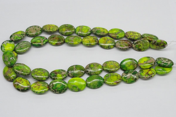 CDI99 16 inches 13*18mm oval dyed imperial jasper beads wholesale