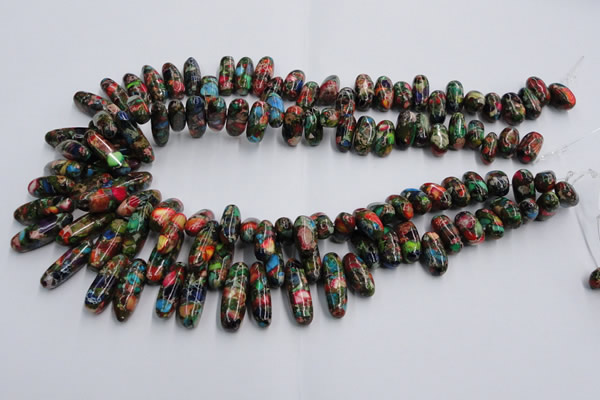 CDI990 15.5 inches 8*14mm - 8*24mm dyed imperial jasper chips beads