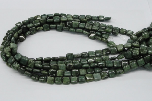 CDJ04 15.5 inches 10*10mm square Canadian jade beads wholesale