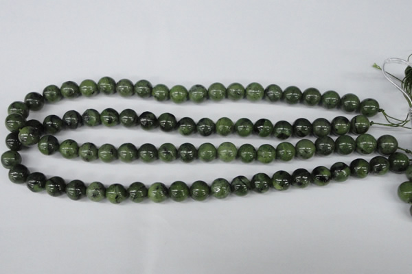 CDJ100 15.5 inches 10mm round Canadian jade beads wholesale