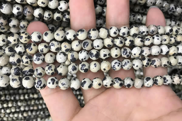 CDM91 15.5 inches 6mm round dalmatian jasper beads wholesale